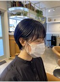 ネイビーマッシュショート