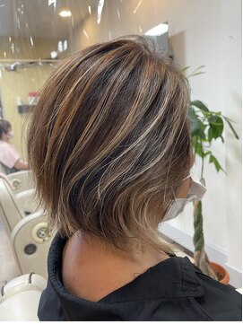 ヘアーデザインディープ hair design Deep 白髪ぼかしハイライト