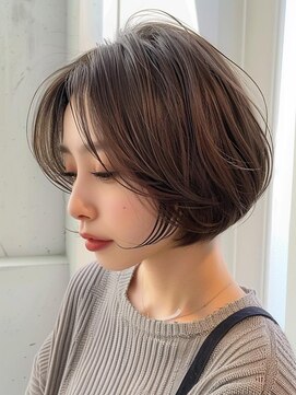 レヴ 草加店(LEV.) イメチェン 外ハネ ボブ 美髪 ワイドバング ブルーブラック