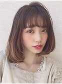 アンブレラカラー/こなれミディ/ウェーブパーマ/前髪/錦糸町