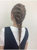 ハイライト＋編み込み