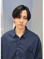 トリッカ 銀座(tricca)&nbsp;センターパート/縮毛矯正/ストレート/ブルーブラック