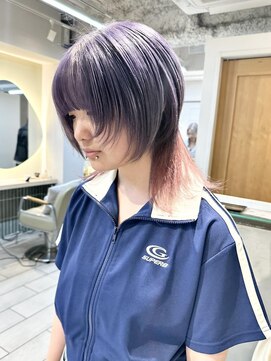 テトラ バイ ネオリーブ 横浜西口店(tetra by neolive) ウルフカット　デザインカラー　インナーカラー　ブリーチ