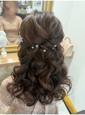ハーフアップアレンジ