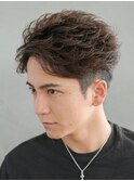 渋谷フェザーパーマセンターパートニュアンスパーマメンズカット