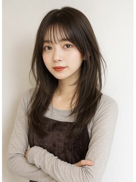 ゲイン(Gain) 大人上品ロングレイヤー×透け感シースルーバング