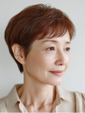 クラゲヘアー/小顔/ココアベージュ/オリーブグレー/川西