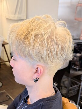 ボイスバーバー 高野店(VOICE BARBER) ホワイトブリーチアップバング