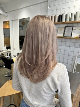 ヘアーメイク ロン(Ron) 青木/大人可愛いふんわりレイヤー/ミルクティーベージュ/長野