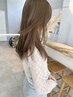 ブリーチなしダブルカラー×前髪、毛先メンテナンスカット ¥14500