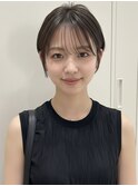 透明感オリーブグレージュブリーチなし大人ショートヘア20代P1