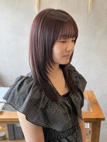 ウイ(ui)&nbsp;ボルドーカラー×顔まわりレイヤー