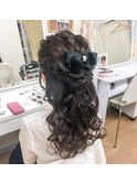 ハーフアップ