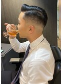 かき上げフェードサイドパートショート