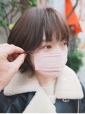 #顔周りカット#おくれ毛#シースルーバング#波巻き#くびれボブ