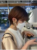 オレンジブラウンオレンジベージュくびれマッシュショート◎