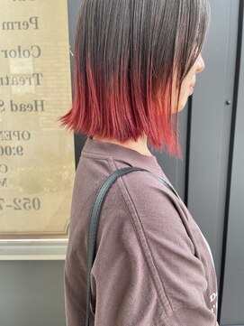 リッタ 多治見(Ritta) 切りっぱなしボブ×デザインカラー【stylistあさひ】