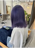 20代 30代 40代 モテ髪 青髪 結べるボブ ラベンダーカラー