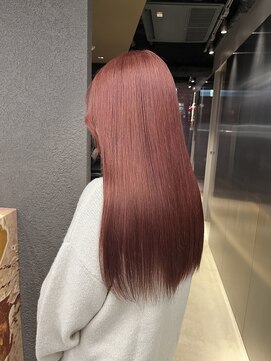 ペレ 栄店(PELE) ピンクブラウン　イメチェンヘアスタイル　ふんわりカール