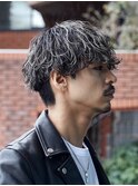 波巻きパーマメンズマッシュウルフツイストスパイラルパーマ