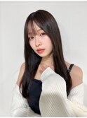 大人女性◆レイヤー前髪あり暗髪ロング 髪質改善 美髪ストレート