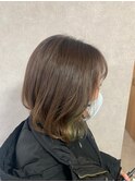 グレージュカラー インナーオリーブカラー