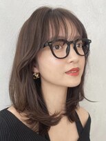 ノイ(noi)&nbsp;顔周りレイヤーカットグレージュカラーくびれボブベージュカラー