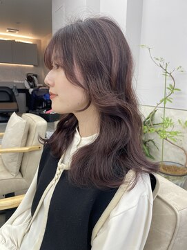 サンド 鹿児島中央(sand) @ayumi_sand ピンクブラウン　ブリーチなしピンク