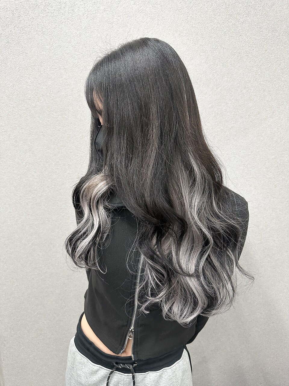 ロングブラック ニュアンスカラーシールエクステ80枚：L211776141