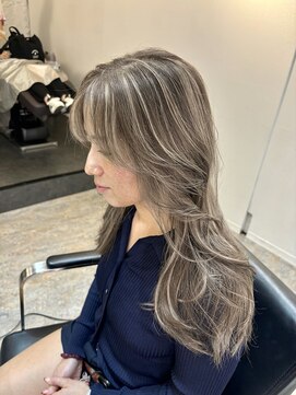 ブレンド 渋谷(BLend) 前髪アンブレラカラーこなれミディイメチェンウェーブパーマ