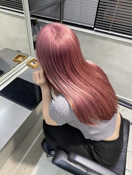 テトヘアー(teto hair) ピンクカラー　ブリーチカラー　ハイトーン　暖色　透明感