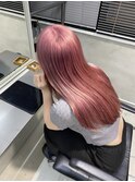 ピンクカラー ブリーチカラー ハイトーン 暖色 透明感