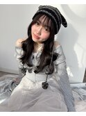 韓国ヘアくびれレイヤーカットウェーブヘア小顔顔まわりカット