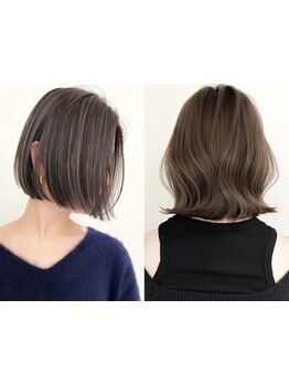 《白髪を活かす洗練されたデザイン》白髪のお悩みは、ハイライトで可愛くカバー＊脱白髪染め◎　