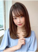 ミディアムウルフ/ひし形シルエット/ひし形ボブ/ワンカールボブ