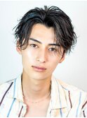 縦落ち波巻きツイストスパイラルセンターパート