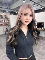 リゲル(rigel) ペールピンク×ブラックMIXエクステ