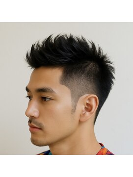 ソフトモヒカン×束感アップショート