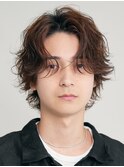 原宿フェザーパーマメンズカットセンターパートコンマヘアfifth