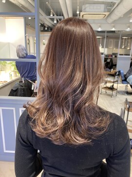 シェノン 赤羽店(CHAINON) ピンクベージュ似合わせミディアムレイヤーカット大人可愛い