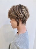 【morio成増 セリザワ】くびれショート 白髪ぼかしハイライト