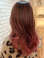 オーストヘアジジ(Aust hair Gigi)&nbsp;ロングレイヤー×グラデーションピンク　Ono