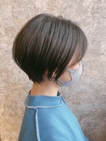 ティエラ 西新店(TIERRA)&nbsp;大人上品丸みショートオリーブブラウンツヤ髪髪質改善ストレート