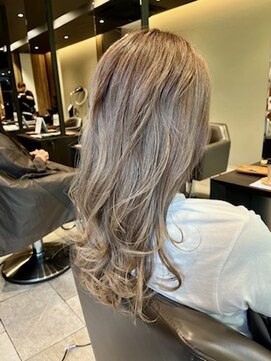 アイフィールアヴェダ 船堀店(i feel AVEDA) 【中村】バレイヤージュ+ホワイトグレージュ