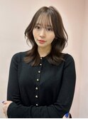 韓国ヘア/顔まわりカット/くびれヘア/前髪あり