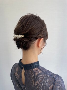 ガリカ 博多(Gallica) <長まなみ>結婚式パーティお呼ばれに◎ゆるふわ編み込みシニヨン