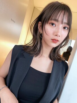 サイン 表参道(SIGN) 韓国ヘアーハッシュカットレイヤーカットグレージュブリーチ無し