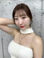 ビューブルー 亀戸錦糸町(VIEW BLUE)&nbsp;美髪カールピンクブラウン韓国レイヤーロングセミディ顔周り前髪