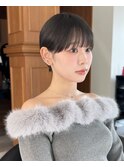 ウェーブミディアム似合わせカットメルティカラーショート/原宿