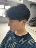 フェザーショートフェザーパーマセンターパートツイスパ